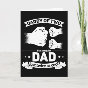 Dad im Quadrat Vatertag Vater von zwei Cool Daddy Karte