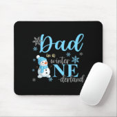 Dad In A Winter Onederland Birthday Boy Girl Cute  Mousepad (Mit Mouse)