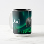 Dad Is Mentor, Guide, Strength & Heart Bear Mug Zweifarbige Tasse (Vorderseite Links)