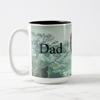 Dad Is Mentor, Guide, Strength & Heart Lion Mug Zweifarbige Tasse