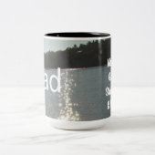 Dad Is Mentor, Guide, Strength & Heart Zweifarbige Tasse (Mittel)