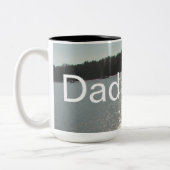 Dad Is Mentor, Guide, Strength & Heart Zweifarbige Tasse (Links)