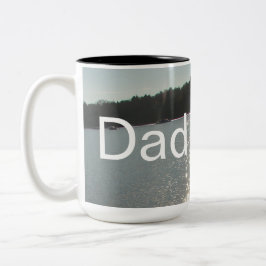 Dad Is Mentor, Guide, Strength & Heart Zweifarbige Tasse