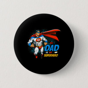 Dad ist mein Superheld Kinder Cooler Vatertag Comi Button