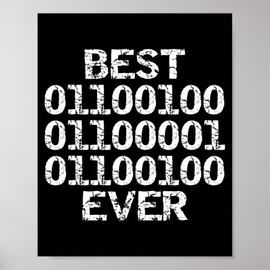 Dad jemals in Binärcode Softwareentwickler Vater G Poster (Vorne)
