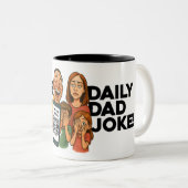 Dad Joke Coffee Mug - A New Dad Joke Every Day Zweifarbige Tasse (VorderseiteRechts)