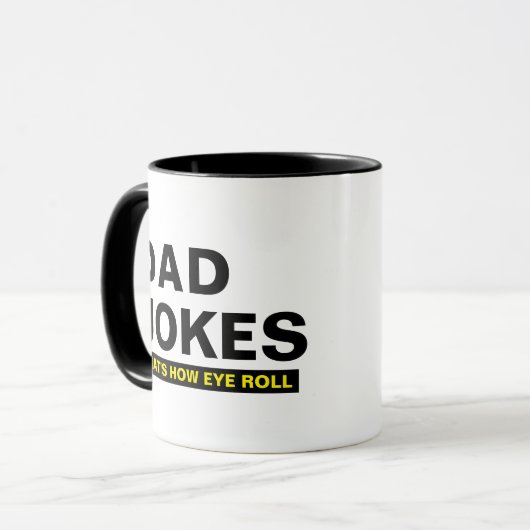 Dad Jokes Mug Funny Slogan Humor Gift Tasse (Vorderseite Links)