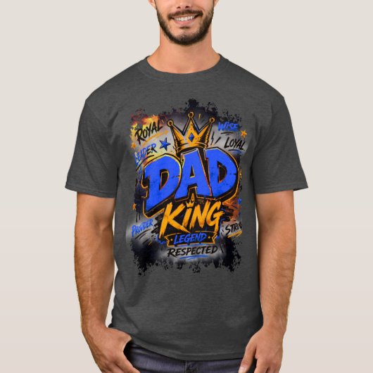 Dad King Bootleg Design T-Shirt (Vorderseite)