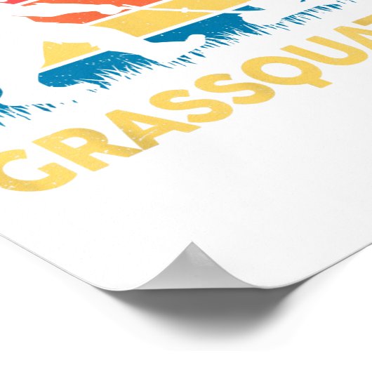 Dad Lawn Mowing Grquatch Bigfoot Mower Gift Funny  Poster (Ecke)