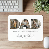 DAD Letter Photo Collage Birthday Mouse Pad Mousepad