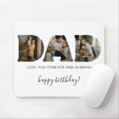 DAD Letter Photo Collage Birthday Mouse Pad Mousepad (Mit Mouse)