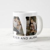 DAD Letter Photo Collage Jumbo-Tasse (Vorderseite Rechts)