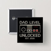 Dad Level freigeschaltet 2026 Bald zum Gamer-Daddy Button (Vorne & Hinten)