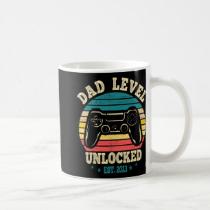Dad-Level freigeschaltet Est. 2023 Neuer Daddy Ich Kaffeetasse