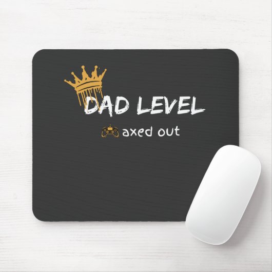 Dad Level Maxed Out Retro Gamer Art Mousepad (Mit Mouse)