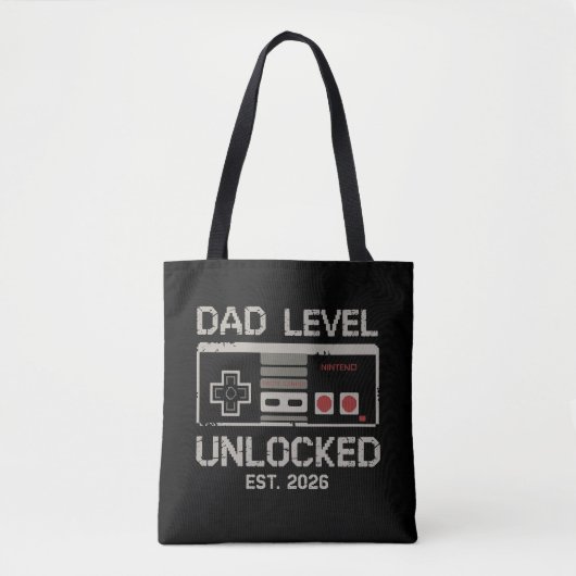 Dad Level Unlocked 2026 Soon to Be Gamer Daddy Tasche (Vorderseite)