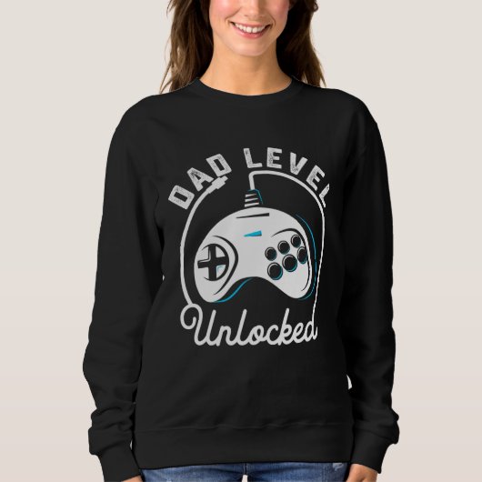 Dad Level Unlocked Gamer Gaming Daddy Promoted to Sweatshirt (Vorderseite)