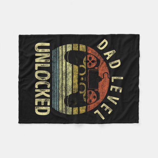 Dad Level Unlocked, Gaming Dad Video Gamer Dad, Fu Fleecedecke (Vorderseite (Horizontal))