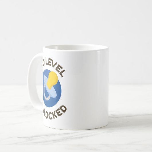 Dad Level Unlocked New Daddy Gifting Ideas Kaffeetasse (Vorderseite Links)