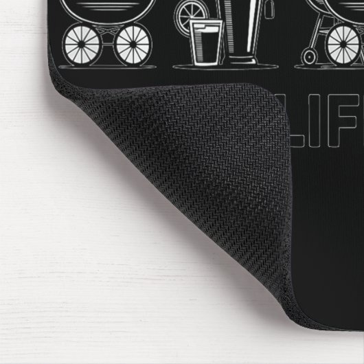 Dad Life Bottle Grill Beer Stroller Adorable Fathe Mousepad (Ecke)