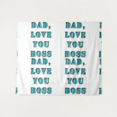 DAD, LOVE YOU BOSS 2 WANDTEPPICH (Vorderseite (Horizontal))
