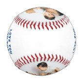 Dad Love You to the Centerfield and Back Photo Baseball (Rückseite)