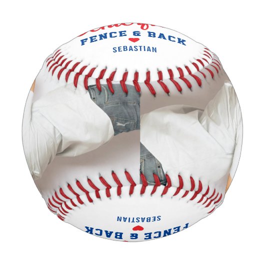 Dad Love You to the Centerfield and Back Photo Baseball (Vorderseite)
