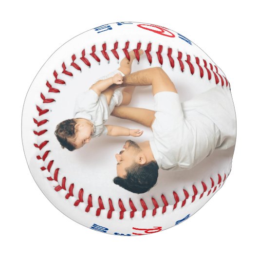 Dad Love You to the Outfield and Back Photo Baseball (Vorderseite Links)