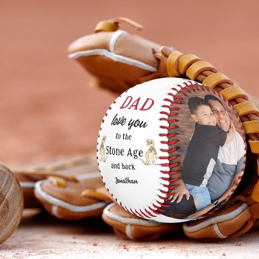 Dad Love You To The Stone Age and Back Kids Photo Baseball