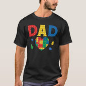 Dad Lover Master Builder Building Bricks Blocks Fa T-Shirt (Vorderseite)