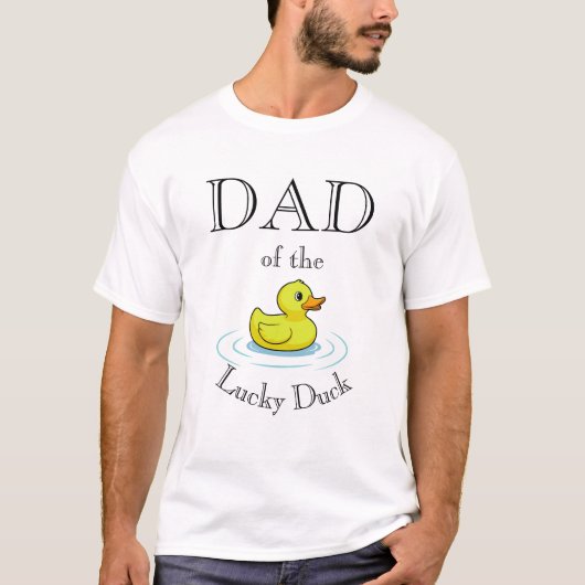 Dad Luck Duck T-Shirt 1st Birthday Outfit (Vorderseite)