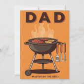 Dad Master of the Grill BBQ Father's Day Card  Karte (Vorderseite)