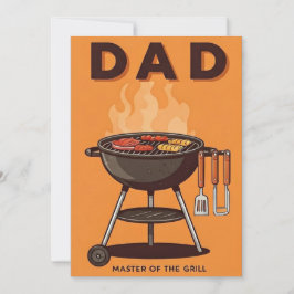 Dad Master of the Grill BBQ Father's Day Card  Karte