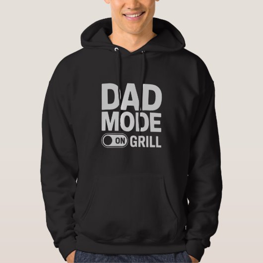 Dad Mode Grill On BBQ Dad Humor Hoodie (Vorderseite)