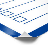 Dad Modern Blue Monogram 20" x 25" To Do List Poster (Ecke)