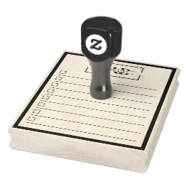 Dad Modern Monogram 4" x 5" To Do List Gummistempel