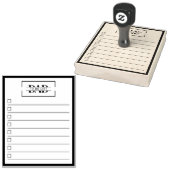 Dad Modern Monogram 4" x 5" To Do List Gummistempel (Stempel)