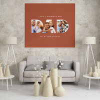 Dad modern typography child gift terracotta