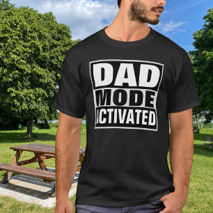 Dad-Modus aktiviert Fette weiße Typografie T-Shirt