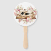 Dad & Mom Fairytale Book Flowers Rose Baby Shower Fächer (Rückseite)