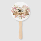 Dad & Mom Fairytale Book Flowers Rose Baby Shower Fächer (Vorderseite)