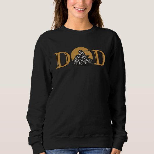 Dad Motorcycle Rider Retro Fathers Day Sweatshirt (Vorderseite)