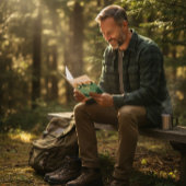 'DAD' Mountain Landscape Greeting Card Karte