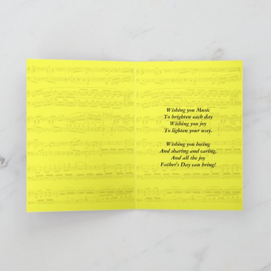 Dad, Musical Father's day card with a violin Karte (Innenseite)