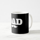 Dad Mustache Mug Black and White Kaffeetasse (VorderseiteRechts)