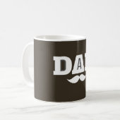Dad Mustache Mug Brown and White Kaffeetasse (Vorderseite Links)