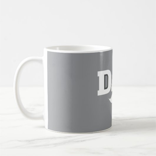Dad  Mustache Mug Grey and White Kaffeetasse (Links)