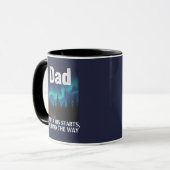 Dad Northern Lights Camping Customizable Tasse (Vorderseite Links)