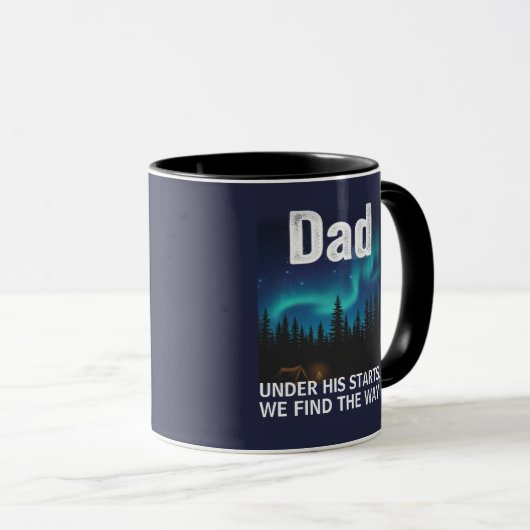 Dad Northern Lights Camping Customizable Tasse (VorderseiteRechts)