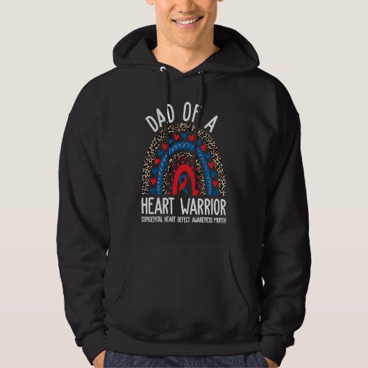 Dad of a Warrior CHD Congenital Heart Defect Aware Hoodie (Vorderseite)